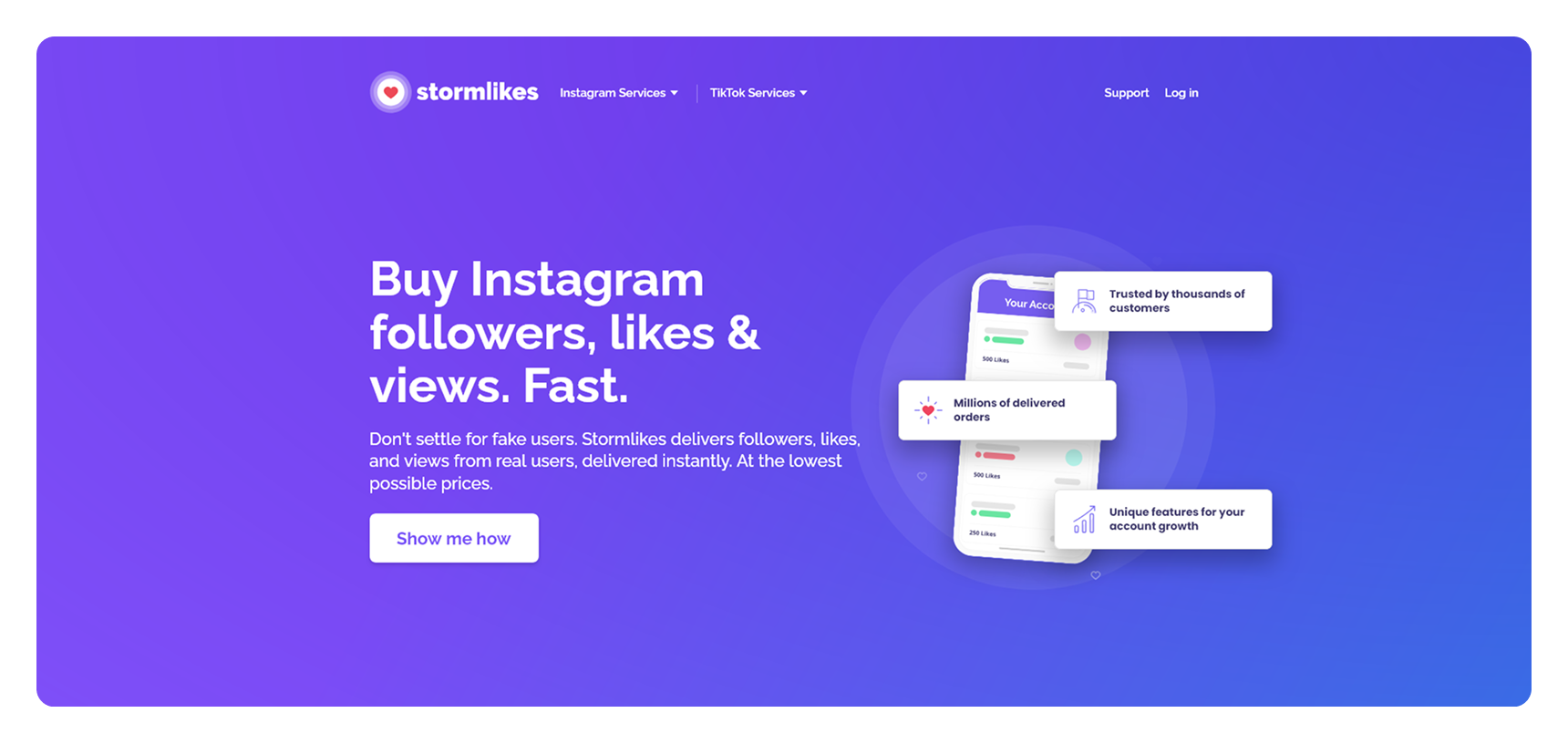Stormlikes website screenshot